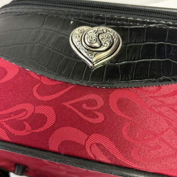 Red Heart Makeup Bag Women’s Toiletries Travel Case - Picture 3 of 11